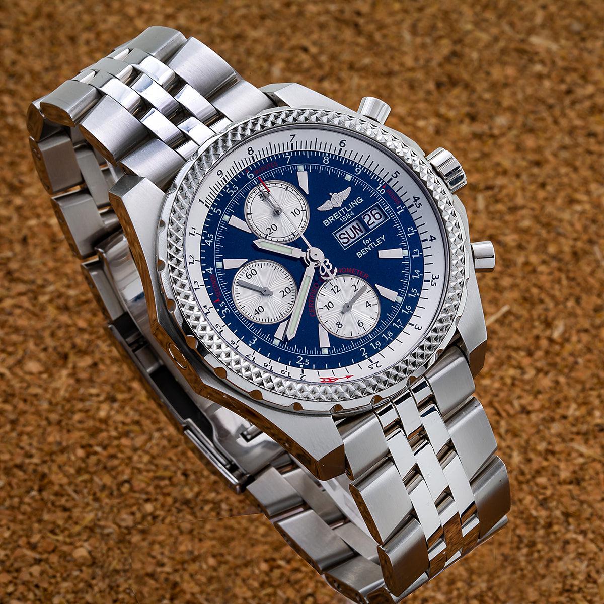 Breitling Bentley GT 44MM A13363 Blue Dial Stainless Steel Bracelet