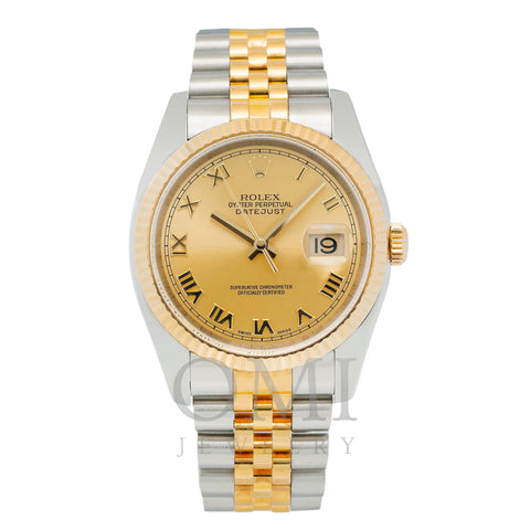 Rolex Datejust 116233 36MM Champagne Dial With Two Tone Jubilee Bracelet