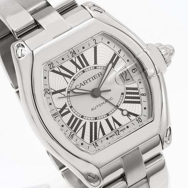 Buy Cartier Roadster W62032X6 43mm Silver Dial With Roman Numerals