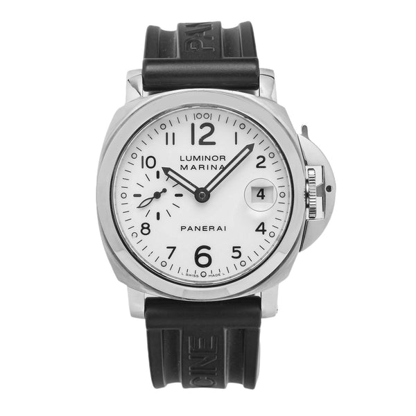 Panerai Luminor Marina PAM00049 40MM White Dial With Black Rubber