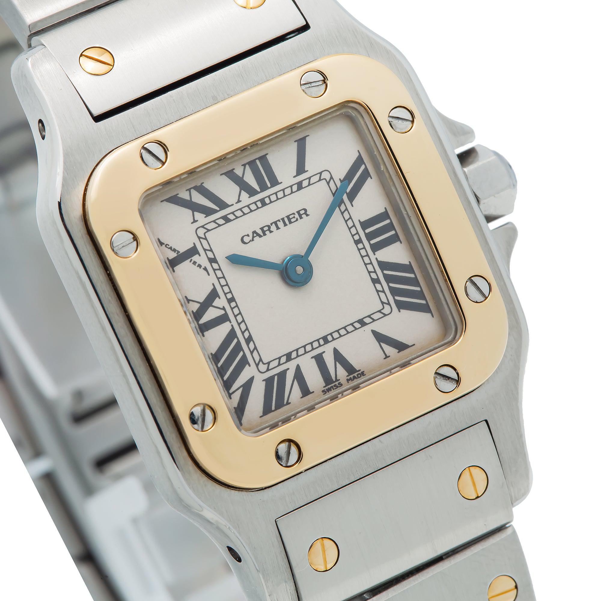 Cartier Santos Galbée W20012C4 24MM Cream Dial With Two Tone Bracelet