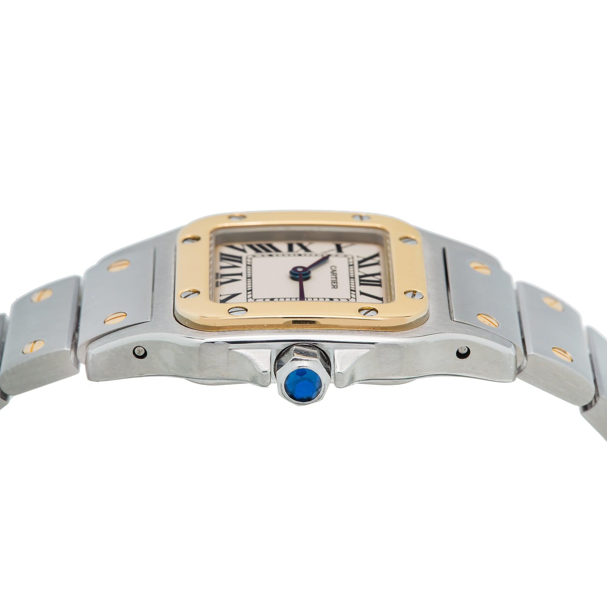 Cartier Santos Galbée W20012C4 24MM Cream Dial With Two Tone Bracelet
