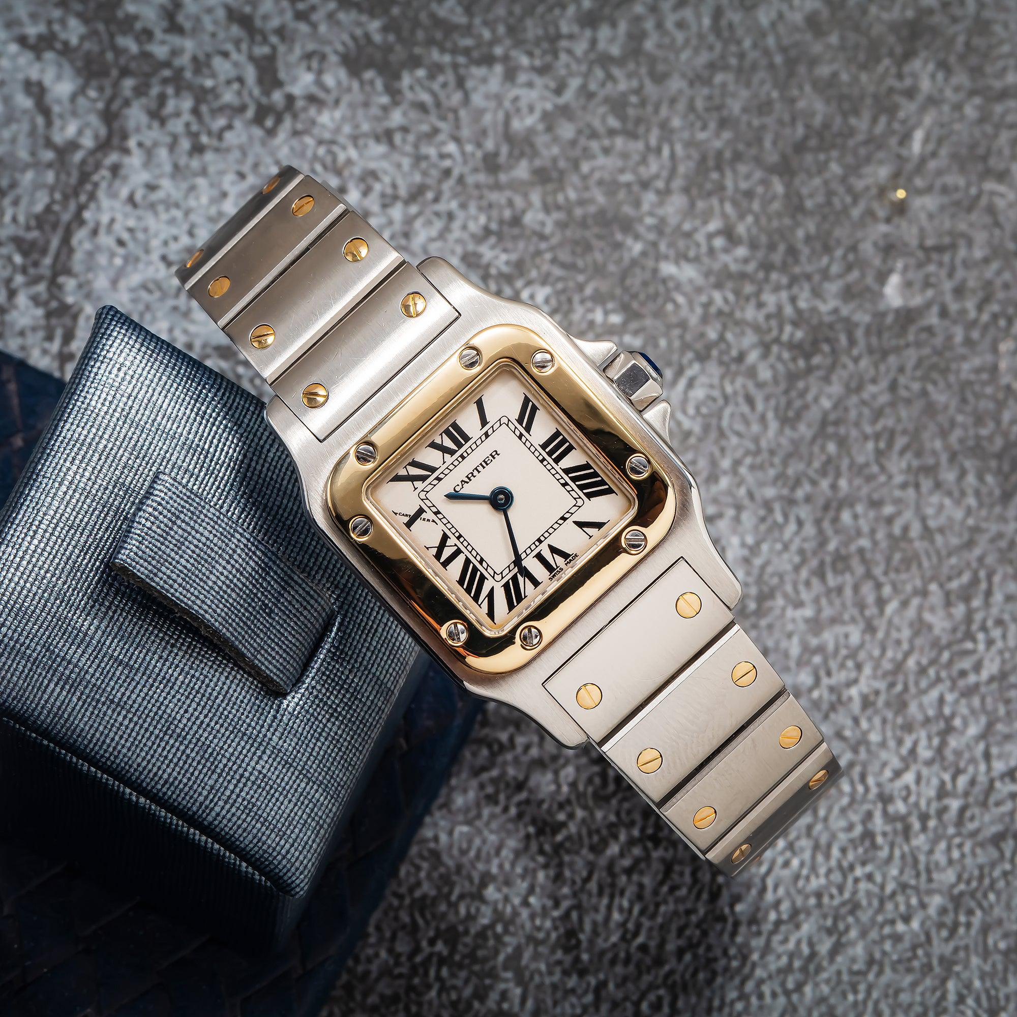 Cartier Santos Galbée W20012C4 24MM Cream Dial With Two Tone Bracelet