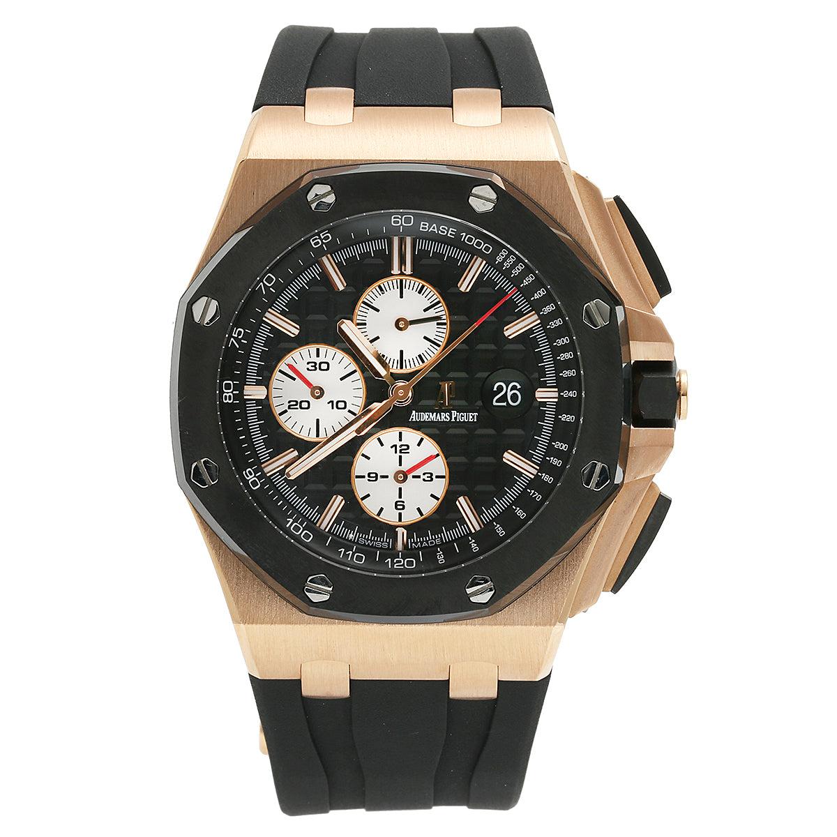 Audemars Piguet Royal Oak Offshore 44MM 26401RO.OO.A002.CA.01 Black Dial Black Ceramic Bezel Black Rubber Band