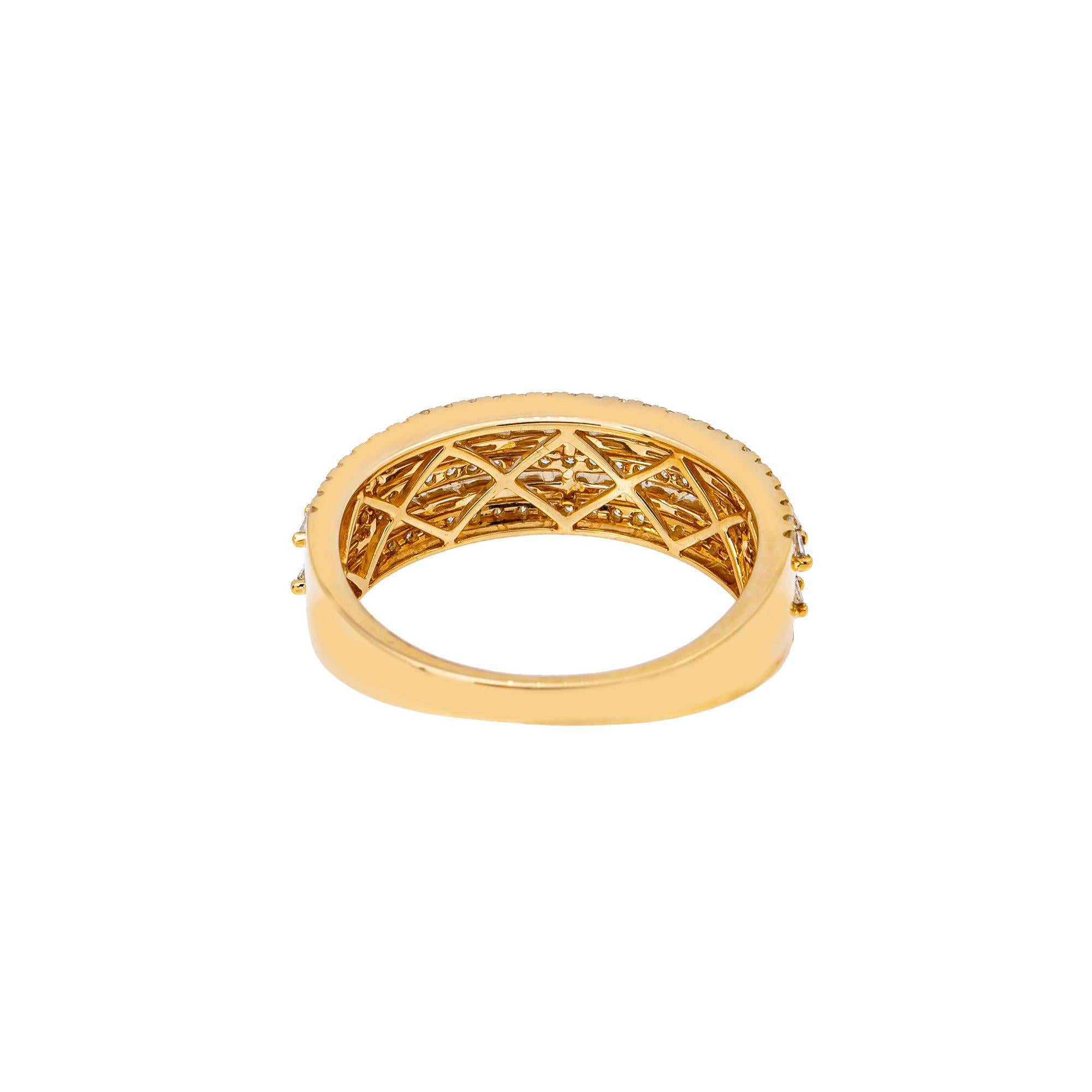 14K YELLOW GOLD MEN'S RING WITH 1.12 CT  DIAMONDS