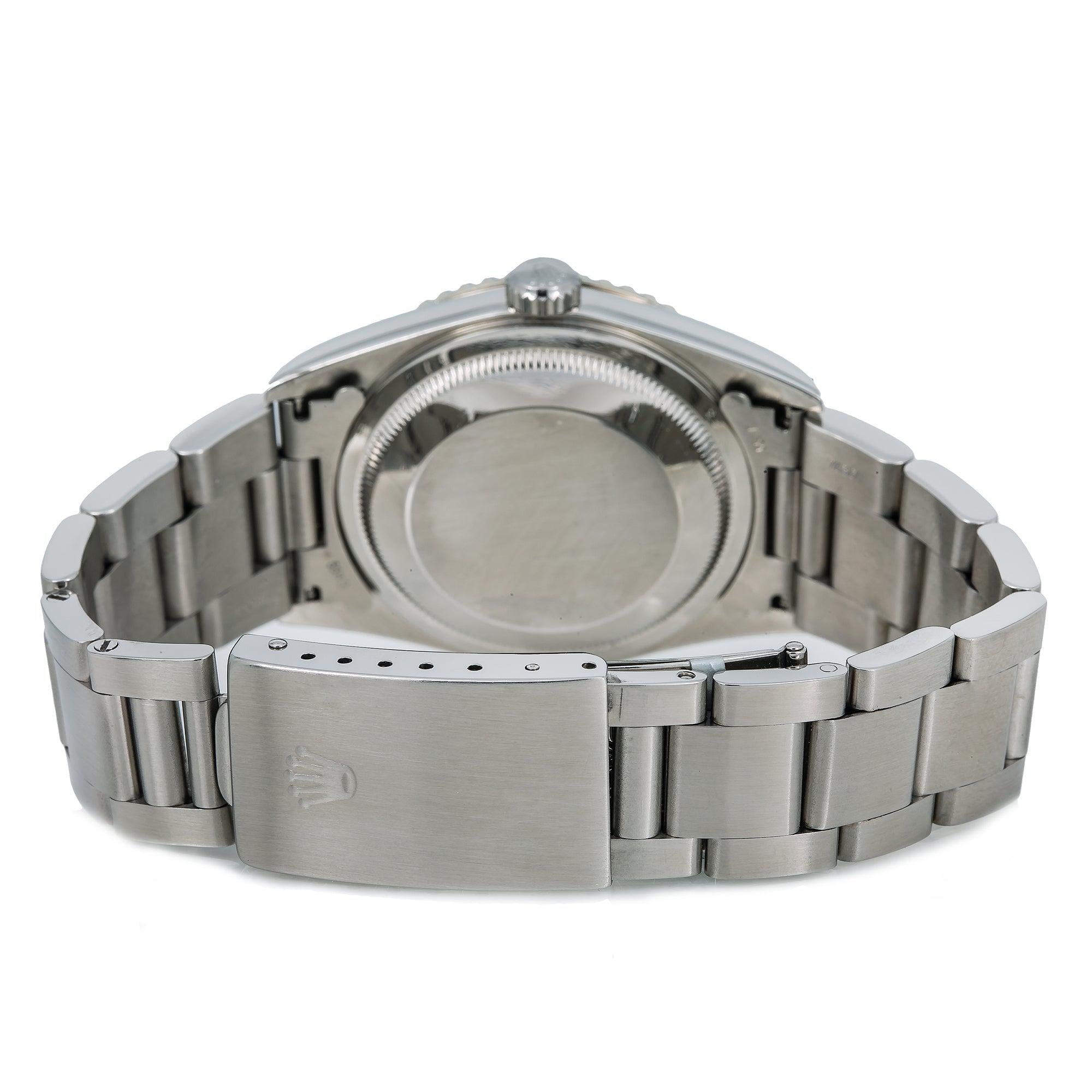 Rolex Datejust 36MM 16200 Red Diamond Dial Diamond Bezel Stainless Steel Oyster Bracelet