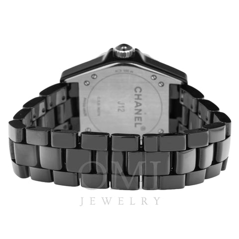 Chanel J12 33MM Black Dial Diamond Bezel With Black Ceramic Bracelet