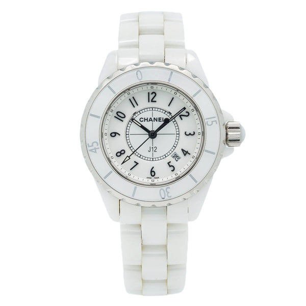 Chanel J12 H0968 33MM Quartz White Dial With White Ceramic
