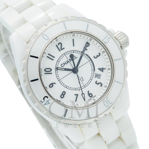 Chanel J12 H0968 33MM Quartz White Dial With White Ceramic Bracelet - OMI  Jewelry