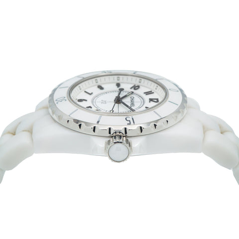 Chanel J12 H0968 33MM Quartz White Dial With White Ceramic Bracelet