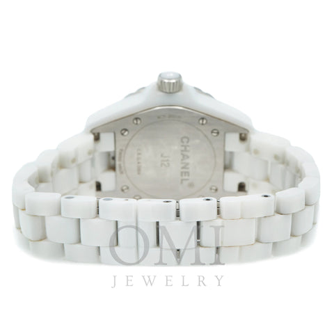 Chanel J12 H0968 33MM Quartz White Dial With White Ceramic Bracelet
