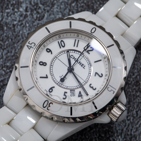 Chanel J12 H0968 33MM Quartz White Dial With White Ceramic Bracelet