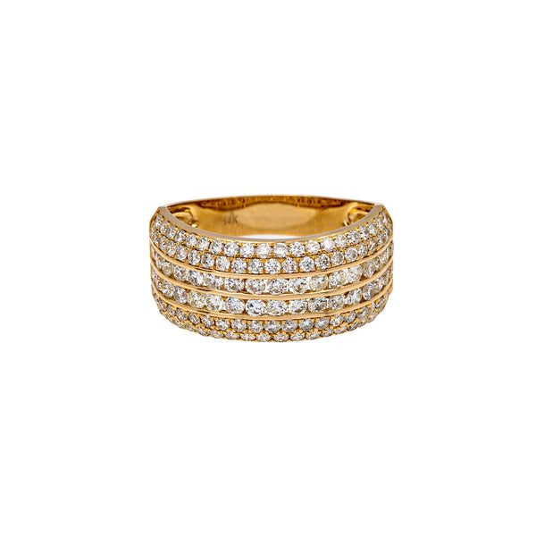 14K YELLOW GOLD MEN'S RING WITH 2.42 CT  DIAMONDS