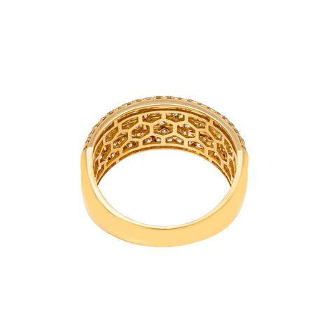 14K YELLOW GOLD MEN'S RING WITH 2.42 CT  DIAMONDS