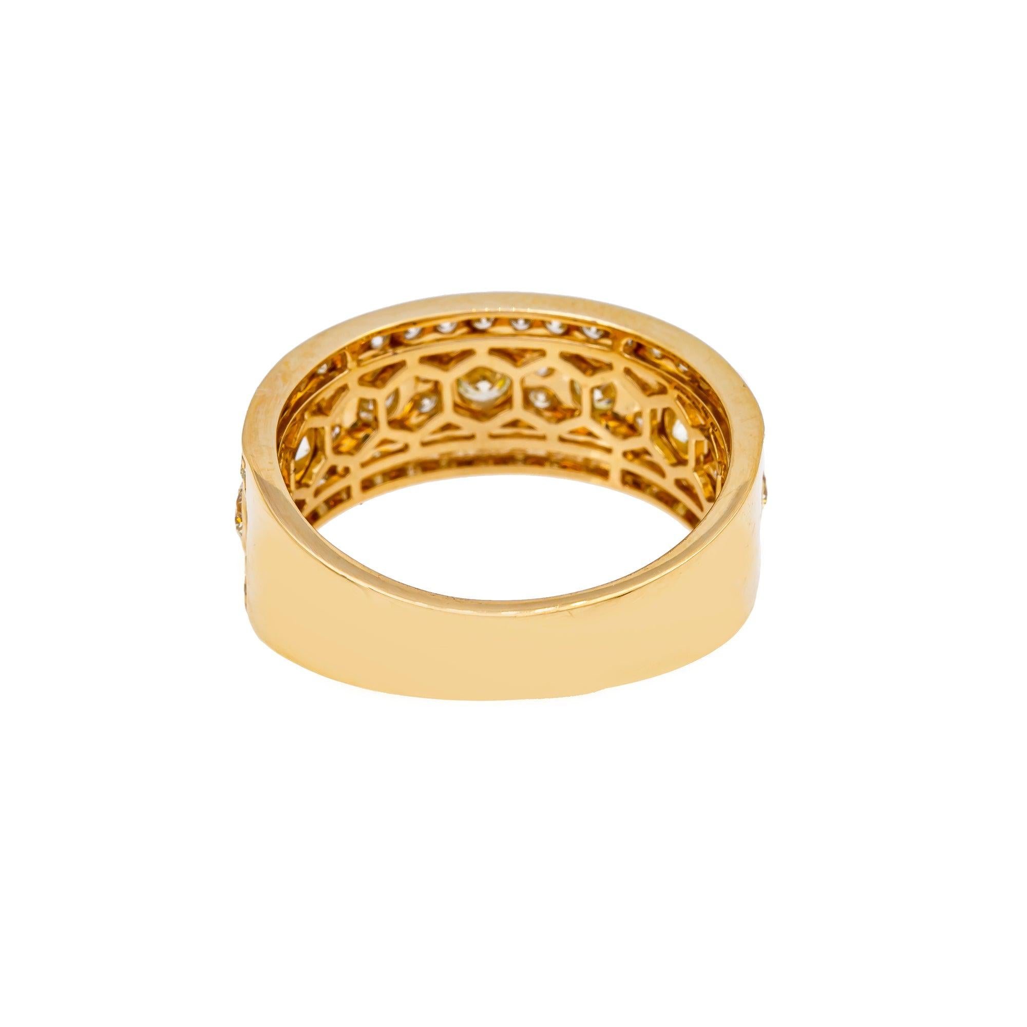 14K YELLOW GOLD MEN'S RING WITH 1.83 CT  DIAMONDS
