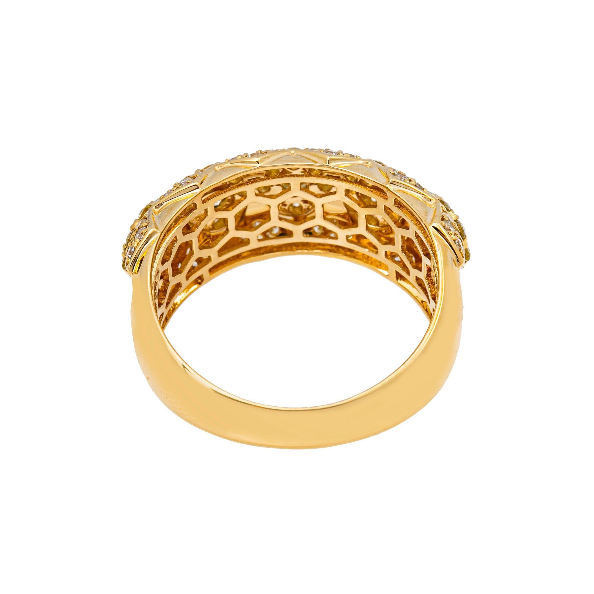 14K YELLOW GOLD MEN'S RING WITH 1.75 CT  DIAMONDS