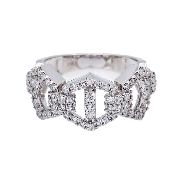 14K WHITE GOLD MEN'S RING WITH 2.01 CT  DIAMONDS