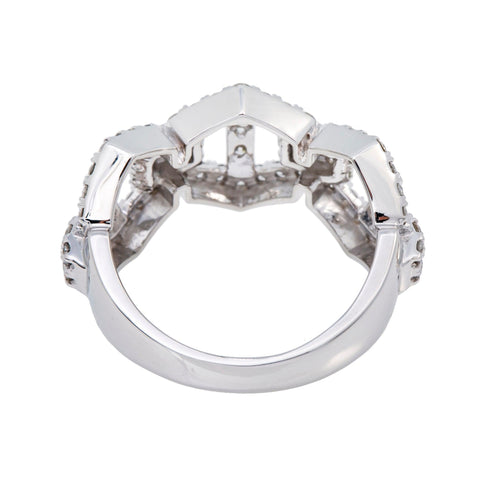 14K WHITE GOLD MEN'S RING WITH 2.01 CT  DIAMONDS