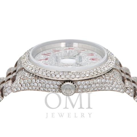 Rolex Datejust 116234 36MM Red and Silver Diamond Dial With Stainless Steel Oyster Bracelet