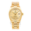 Rolex Day-Date 18038 36MM Champagne Diamond Dial With Yellow Gold President Bracelet