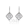 18K White Gold Ladies Drop Earrings With 0.5 CT Diamonds