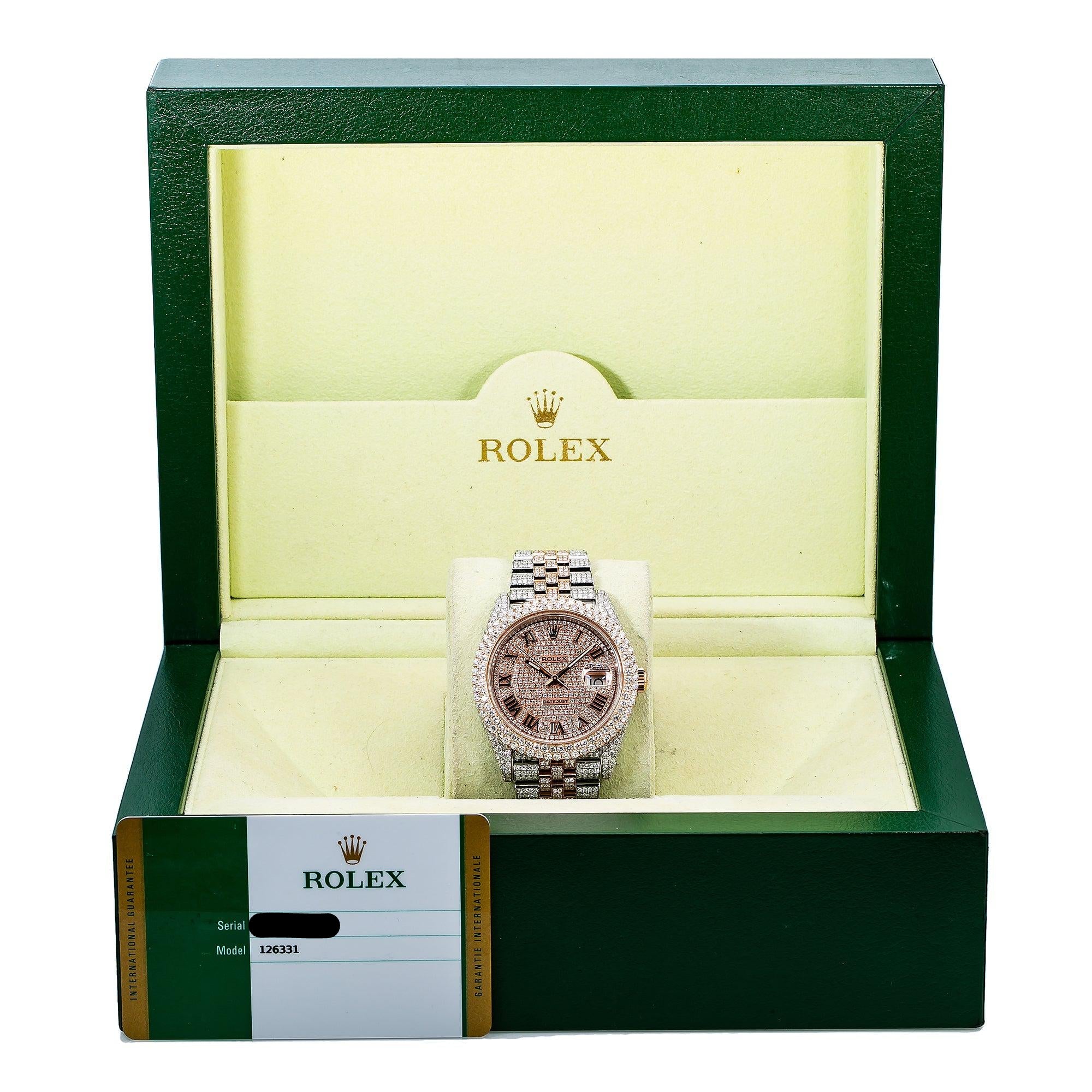 Rolex Datejust II 126331 41MM Pink Diamond Dial With Two Tone Oyster Bracelet