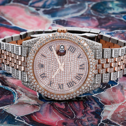 Rolex Datejust II 126331 41MM Pink Diamond Dial With Two Tone Oyster Bracelet