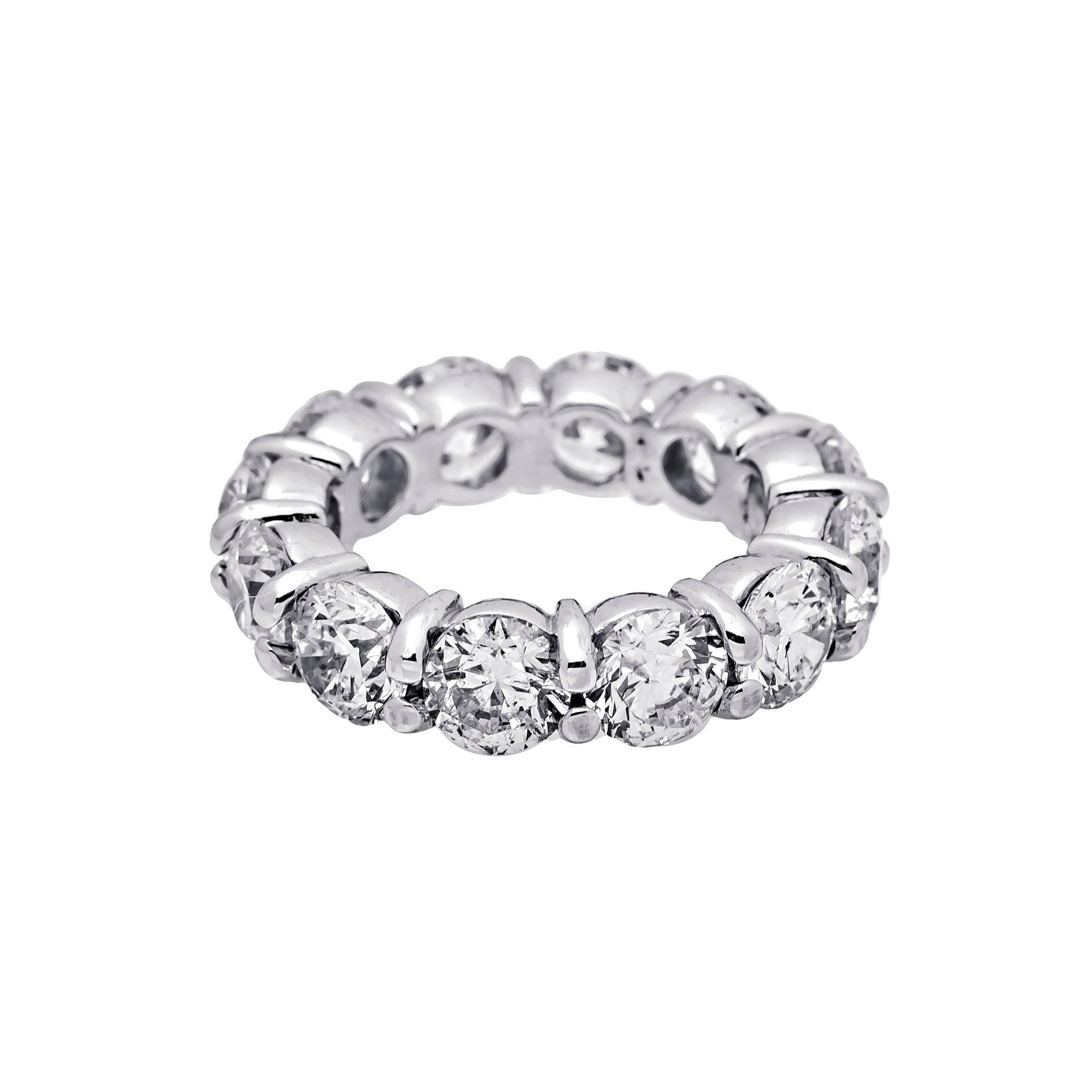 14K WHITE GOLD MEN'S RING WITH 8.71 CT  DIAMONDS