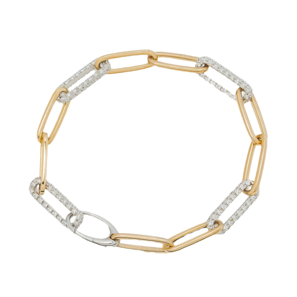 Men's Diamond Paper Clip Bracelets