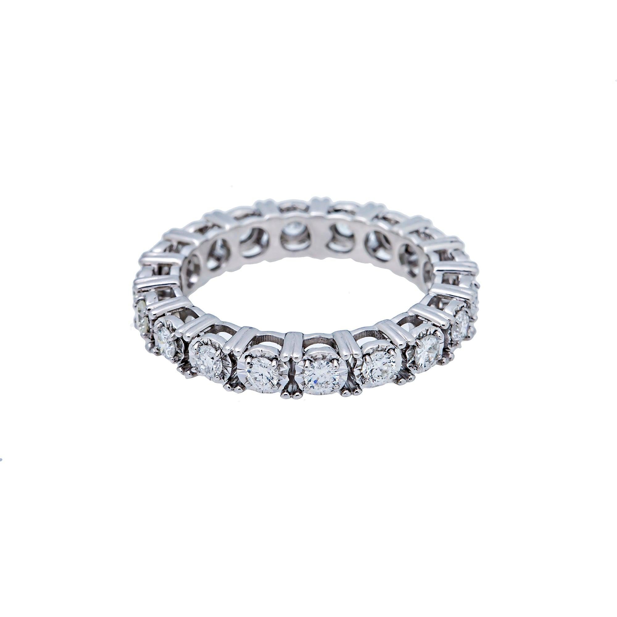 14K WHITE GOLD MEN'S RING WITH 2.30 CT  DIAMONDS