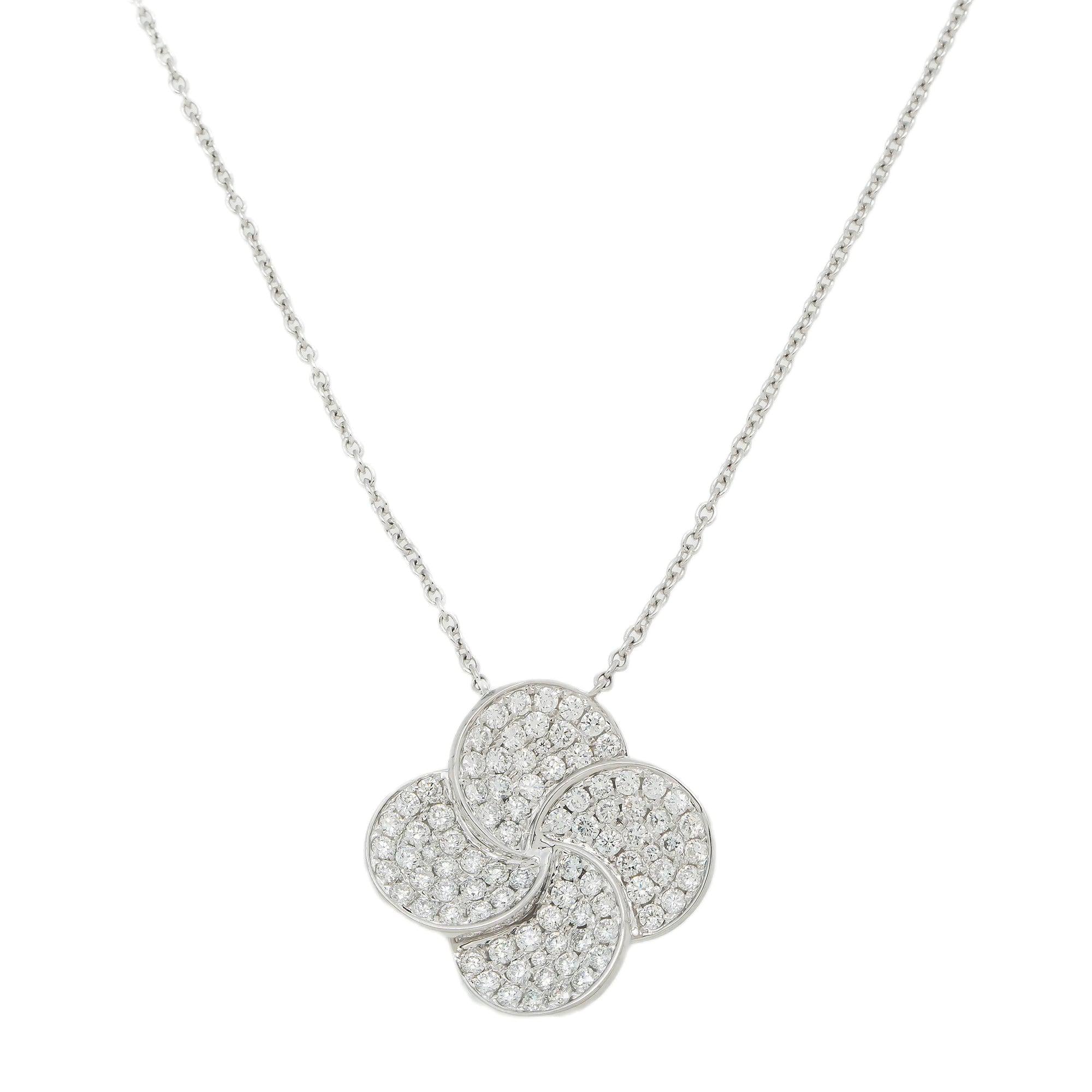 18K GOLD DIAMOND LADIES NECKLACE 1.77 CT