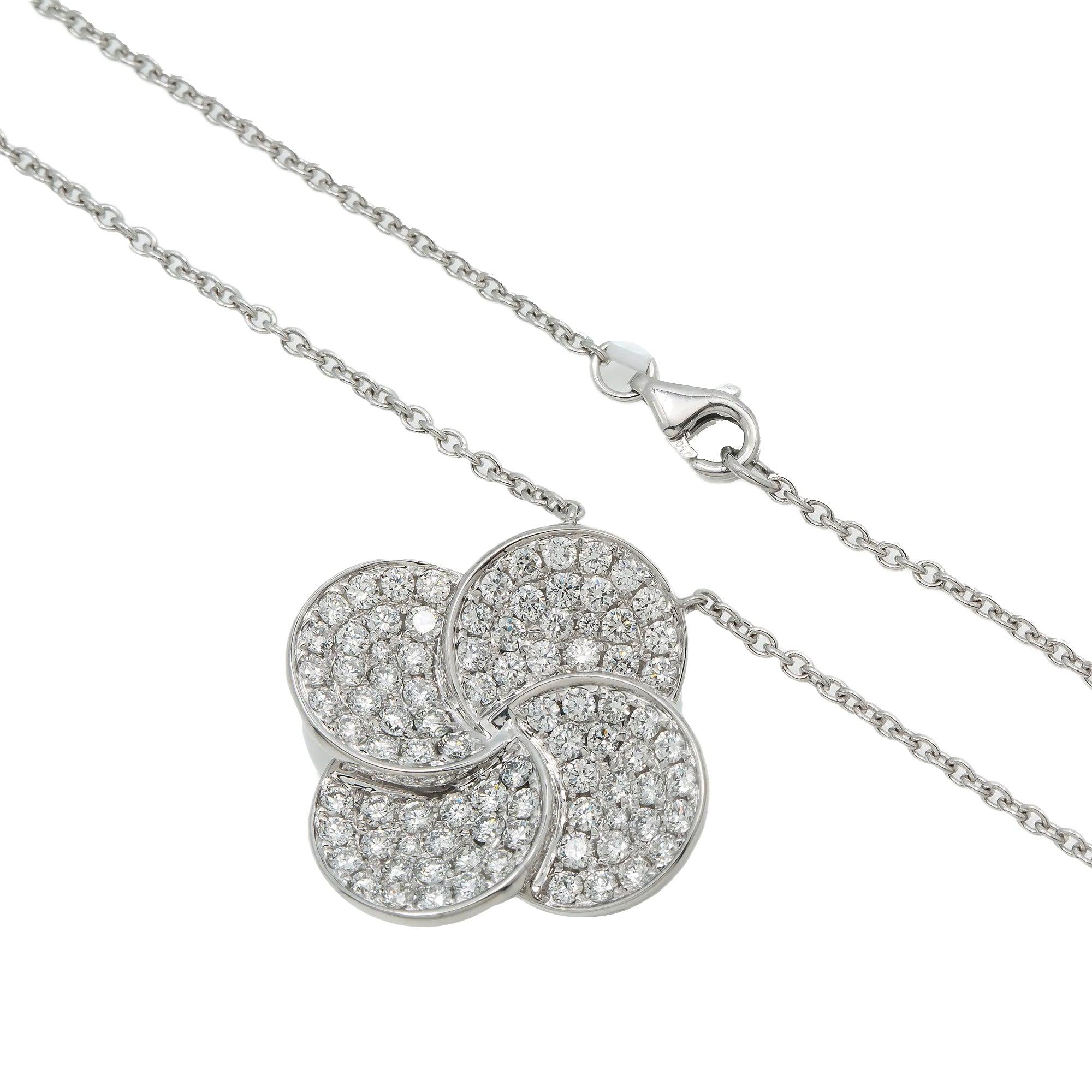 18K GOLD DIAMOND LADIES NECKLACE 1.77 CT