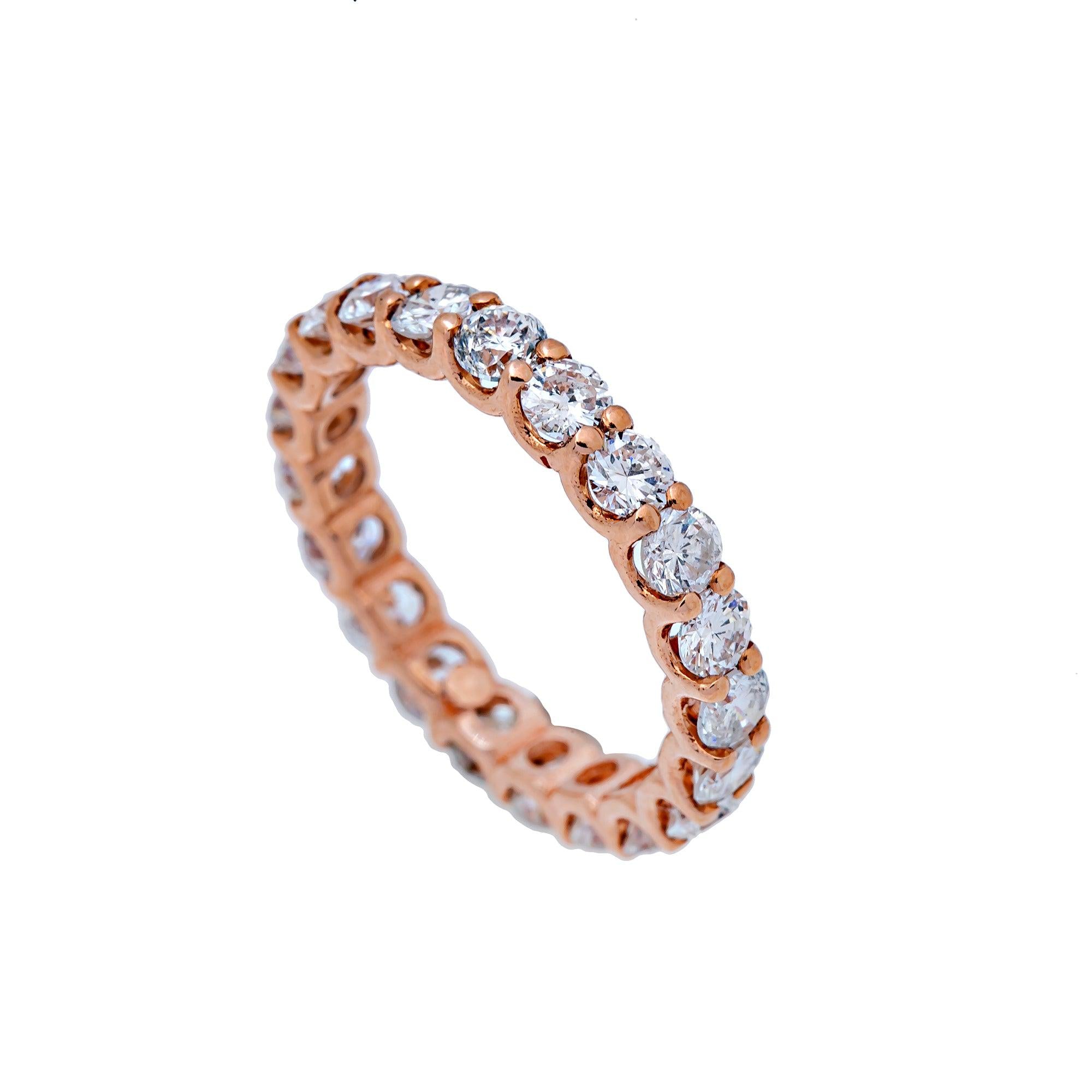 14K ROSE GOLD MEN'S RING WITH 2.13 CT  DIAMONDS