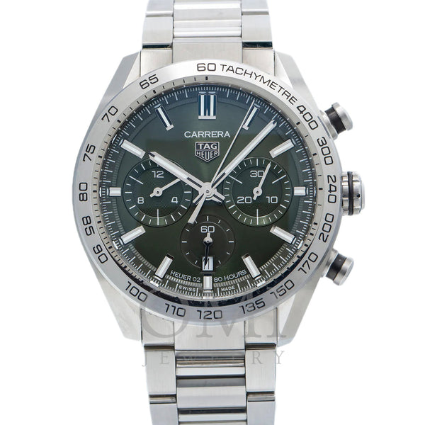 Tag Heuer Carrera Chronograph Automatic Green Dial Steel Men's Watch  CBN2A10.BA0643