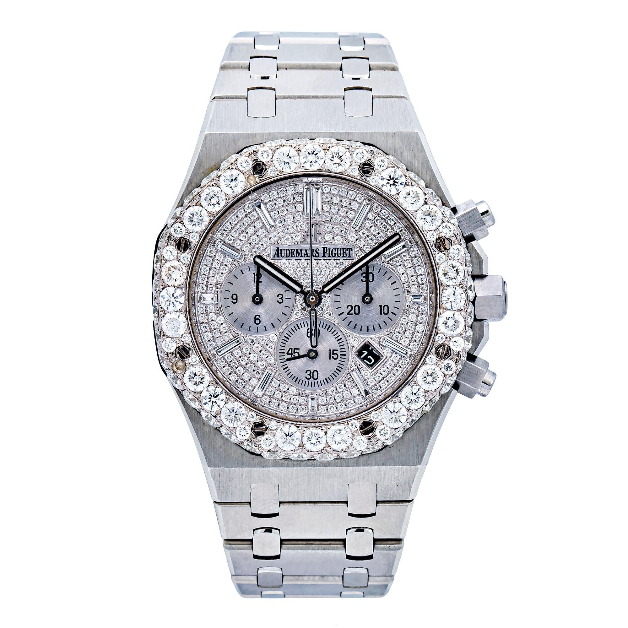 Audemars Piguet White Diamond Dial With Stainless Steel Bracelet 26320ST