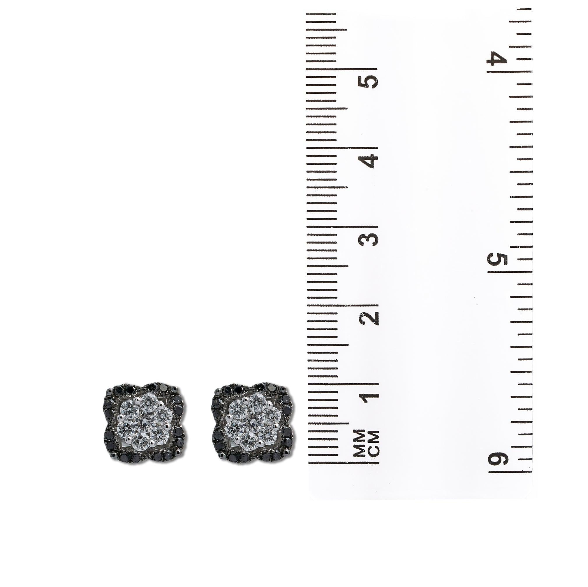 18K White Gold Ladies Earrings With 1.26 CT Diamonds