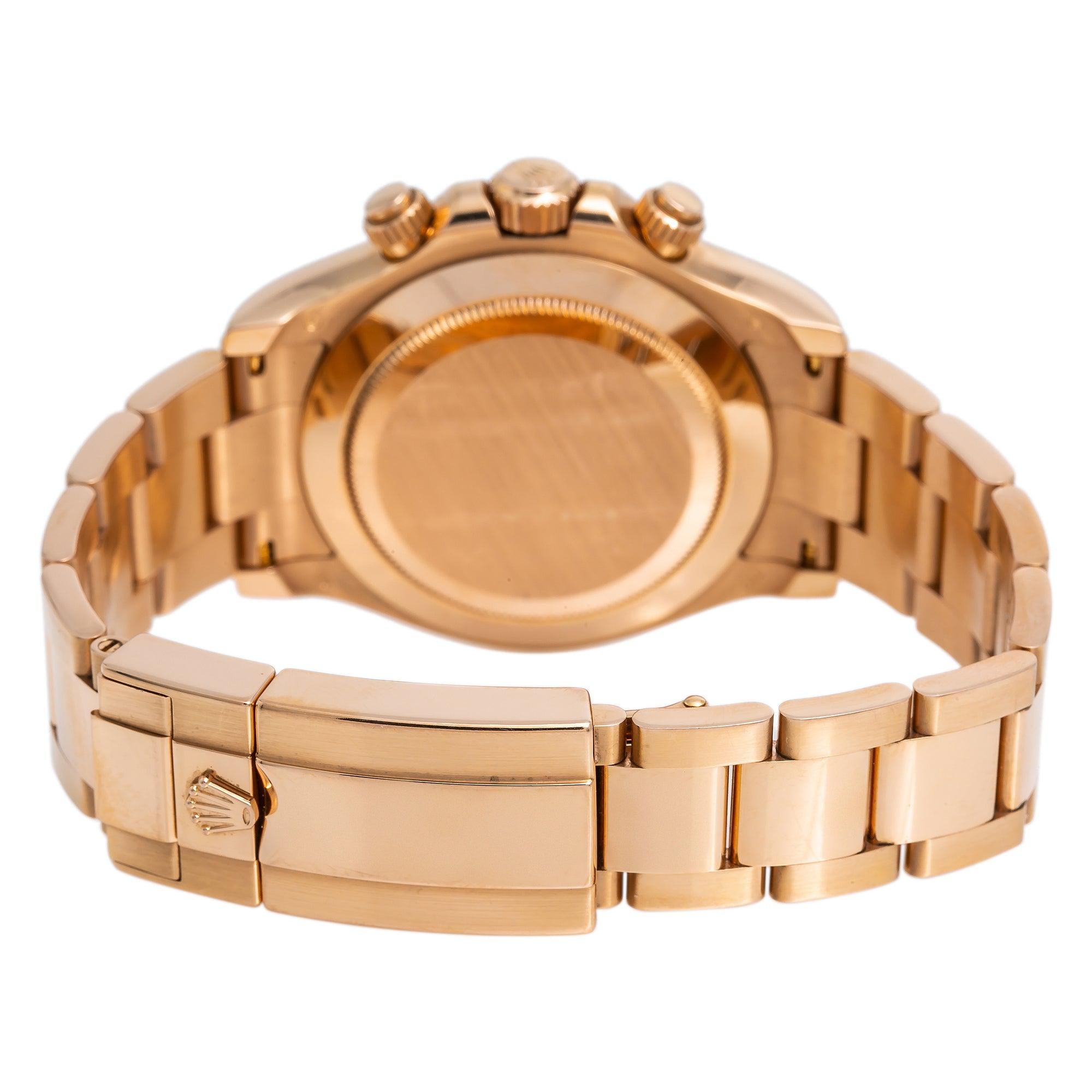 Rolex Cosmograph Daytona 40MM 116505 Diamond Paved Rainbow Hour Dial Rainbow Gemstone Bezel 18K Rose Gold Oyster Bracelet