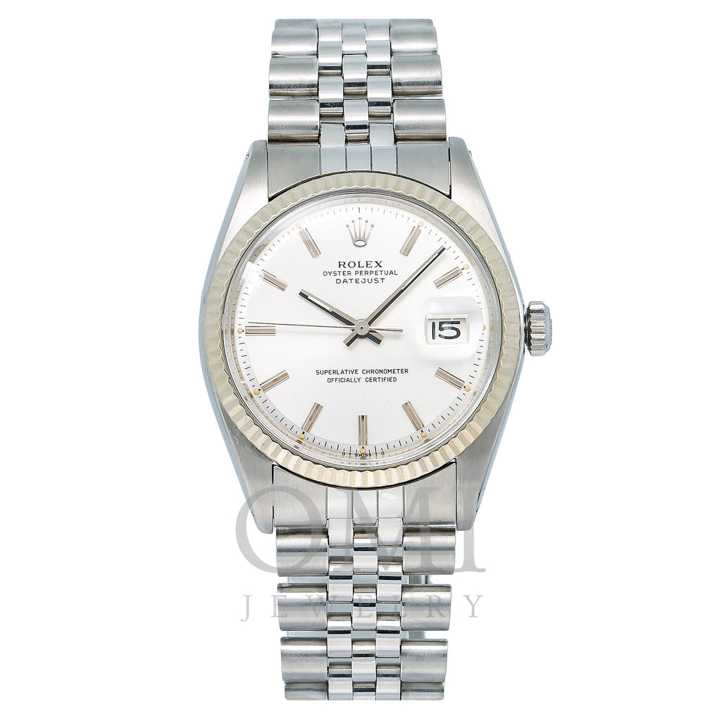 Rolex Datejust 1601 36MM Silver Dial With Stainless Steel Jubilee Brac -  OMI Jewelry