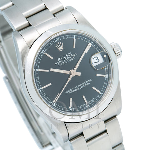 Rolex Datejust 68240 31MM Black Dial With Stainless Steel Oyster Bracelet