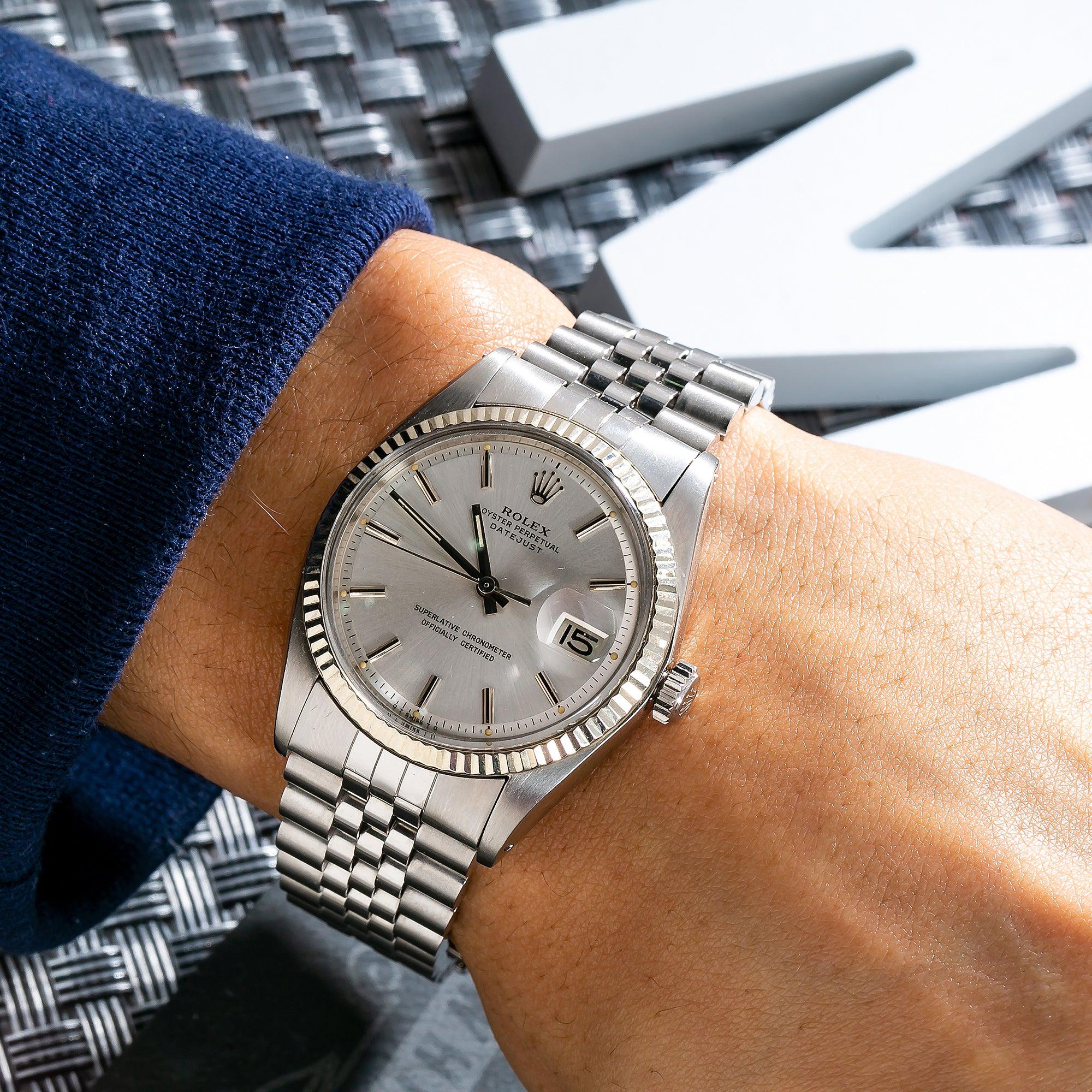Rolex Datejust 36MM 1601 Silver Dial Fluted Bezel Stainless Steel Jubilee Bracelet