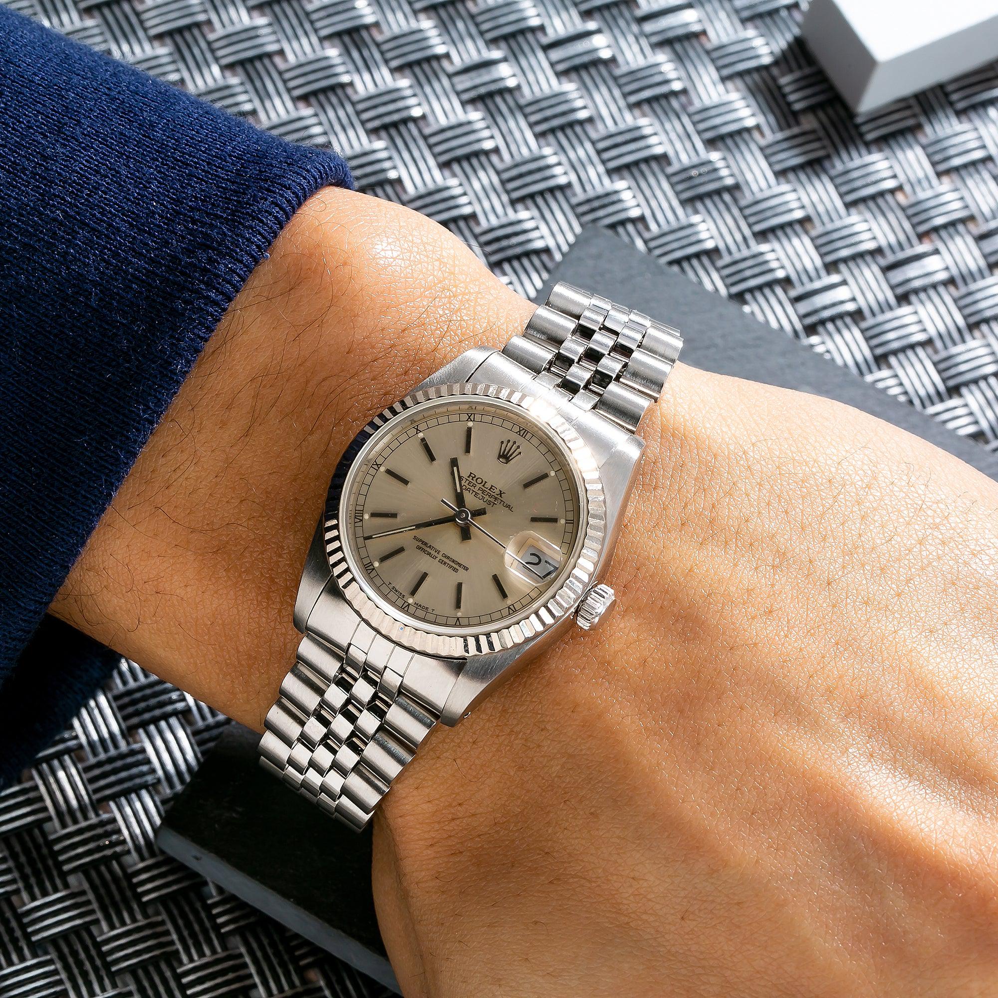 Rolex Datejust 31MM 68274 Silver Dial Fluted Bezel Stainless Steel Jubilee Bracelet