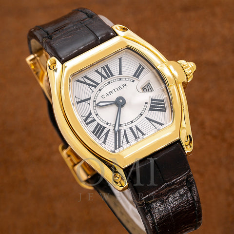 Cartier Roadster W62018Y5 31mm Silver With Roman Numerals Dial