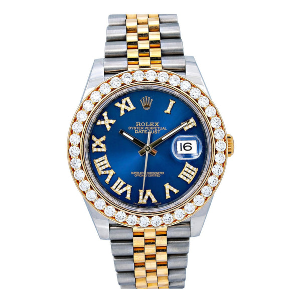 Rolex datejust 41 outlet blue diamond