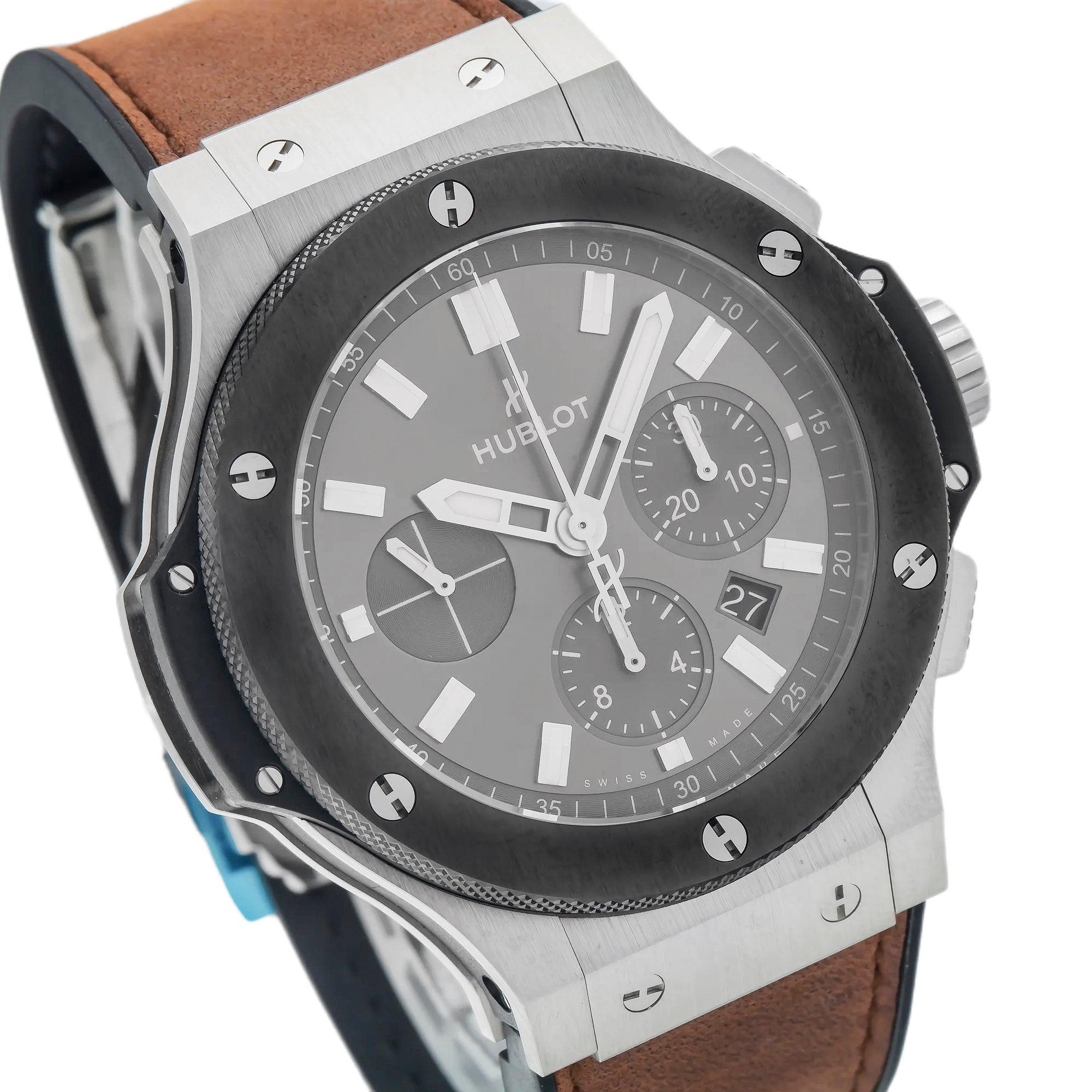 Hublot Big Bang 301.SM.7070.VR.TI 44MM Black Dial With Leather Bracelet