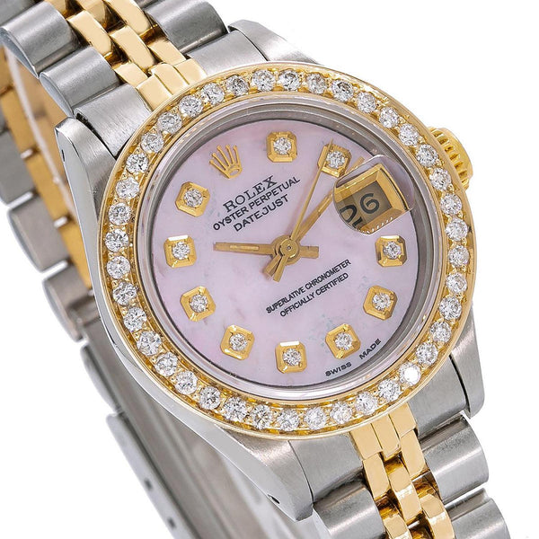 Buy Rolex Datejust 26MM 6917 Pink Mother of Pearl Diamond Dial