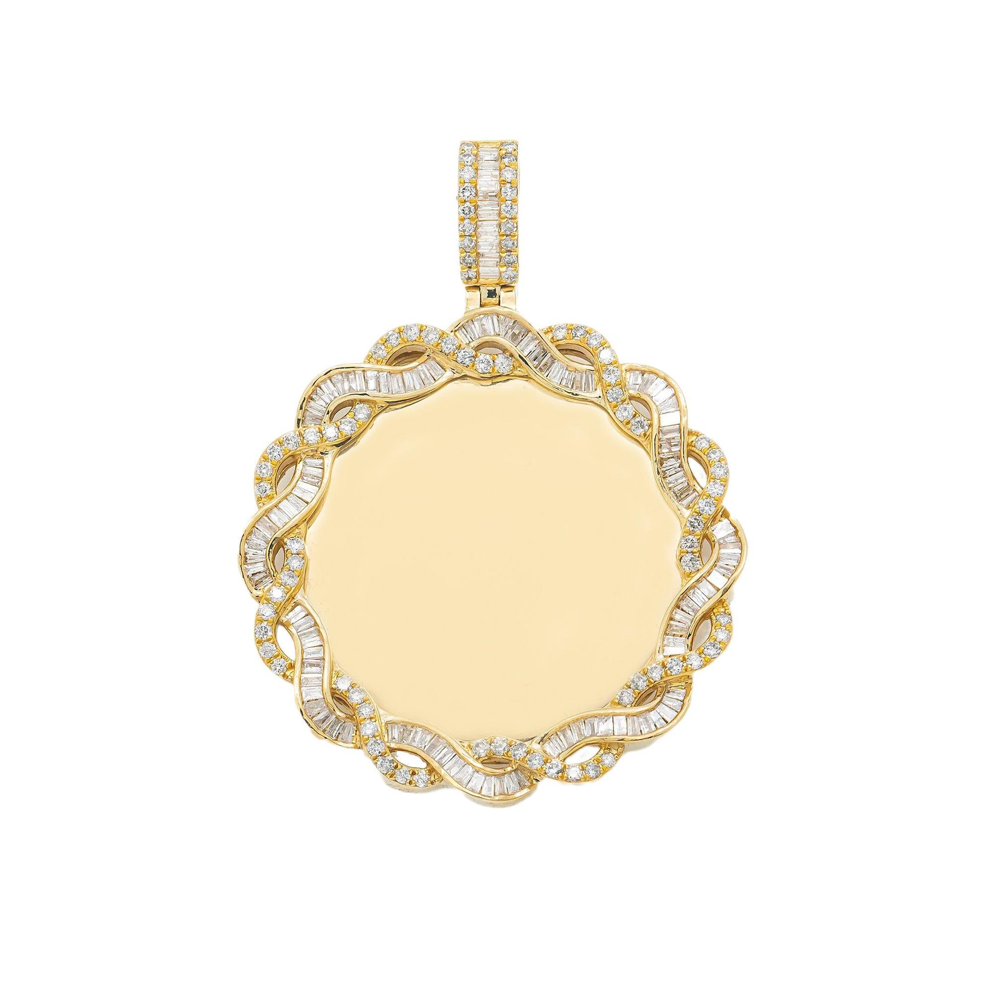 14K GOLD DIAMOND PICTURE PENDANT 2.26 CT