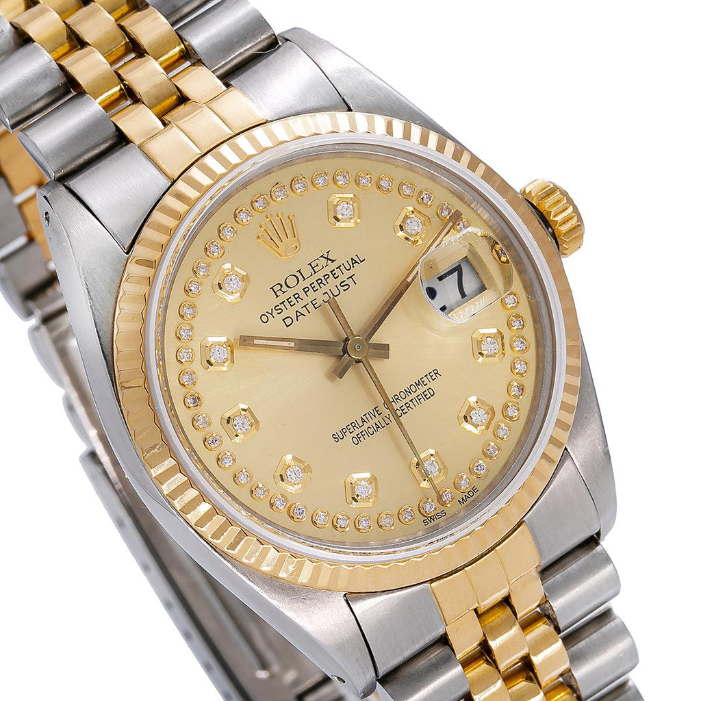 Rolex Datejust 16013 36MM Champagne Dial With Two Tone Jubilee Bracelet