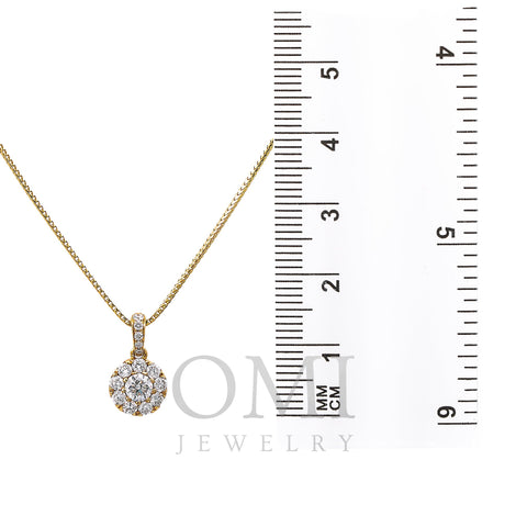 Gold Disk Pendant With Diamonds available in White & Yellow Gold