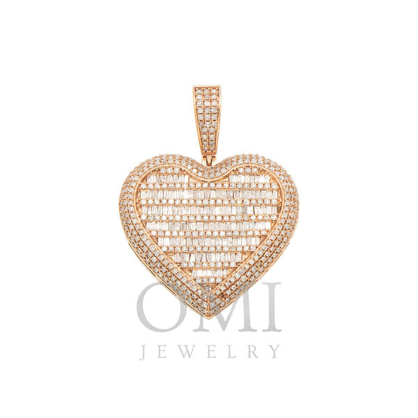 14K GOLD DIAMOND HEART PENDANT 1.99 CT