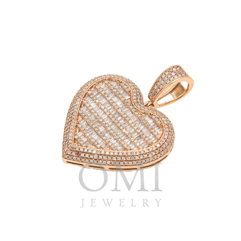 14K GOLD DIAMOND HEART PENDANT 1.99 CT